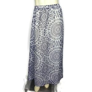 Gap Womens Maxi Skirt 1X 2X Blue Mandala Sheer Ove